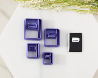 Composition Notebook Polymer Clay Cutter | Multiple Sizes | Clay Cutters for Earrings | Clay Tools