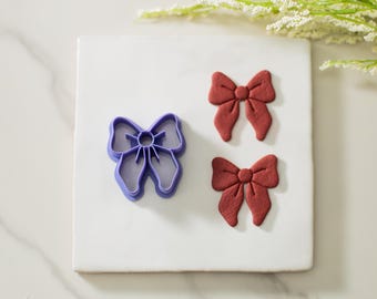 Coquette Bow Polymer Clay Cutter | Ribbon Earring Cutter | Embossed Polymer Clay Cutter | Bow Maker Cutter | Trendy Clay Cutters