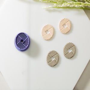 Geometric Lattice Polymer Clay Cutter | Polymer Clay Earring Cutter | Clay Tools | Modern Geometric Clay Cutters | Imprint Clay Cutters