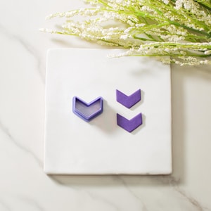 Chevron Polymer Clay Cutter| Arrow Clay Cutter | Multiple Sizes | Abstract Shape Clay Cutter | Modern Cutter | Trending Clay Tools