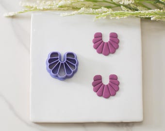 Scalloped Fan Polymer Clay Cutter | Multiple Sizes | Clay Cutter for Jewelry Making | Clay Tools