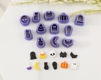 Mini Halloween Polymer Clay Cutter Set | Clay Cutters for Earrings | Stud Clay Cutters | Clay Tools