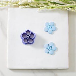 Forget Me Not Flower Polymer Clay Cutter | Multiple Sizes | Clay Earring Cutters | Spring Clay Cutters | Floral Clay Cutters