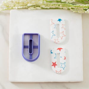 Long Pendant with Cutout Polymer Clay Cutter | Multiple Sizes | Statement Clay Cutters | Elegant and Modern Clay Cutters | Clay Tools