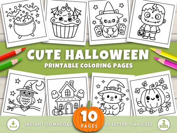 Bold and Easy Halloween Coloring Pages for Kids & Adults, Cute Halloween Coloring Sheets, Halloween Printables, Fun Halloween Activities PDF