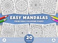 Easy Mandala Coloring Pages for Adults & Kids, Bold and Easy Patterns Coloring Book, Printable Activities for Stress Relief and Mindfulness