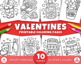 Desenhos para colorir do Dia dos Namorados para crianças e adultos, folhas fofas e fáceis para colorir do Dia dos Namorados, atividade infantil para o Dia dos Namorados, desenhos para imprimir do Dia dos Namorados.