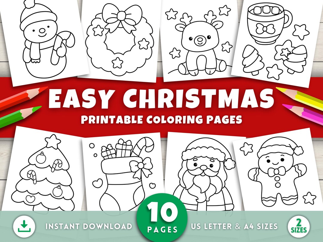 Christmas Coloring Pages for Kids, Kids Christmas Coloring Book