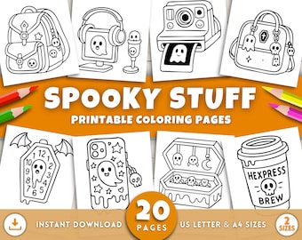 Halloween Coloring Pages for Kids and Adults, Spooky Bold & Easy Halloween Coloring Sheets, Halloween Printables, Fun Halloween Activities