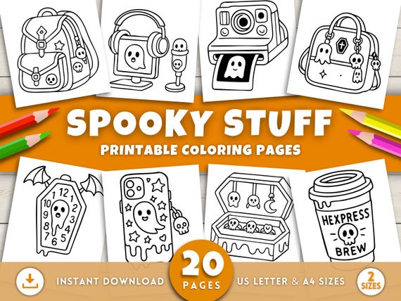 Halloween Coloring Pages for Kids and Adults, Spooky Bold & Easy Halloween Coloring Sheets, Halloween Printables, Fun Halloween Activities