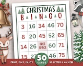 Christmas Bingo, Printable Christmas Bingo Game, 50 Bingo Cards, Christmas Party Game, Christmas Family Game, Christmas Classroom Activity