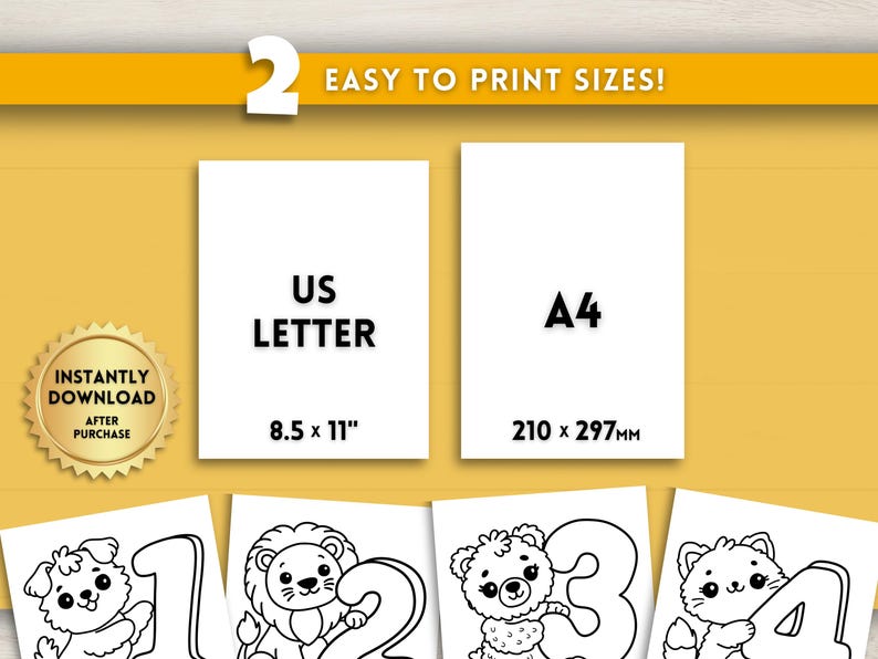 Toddler Coloring Pages for Kids & Preschoolers, Easy Animal Coloring