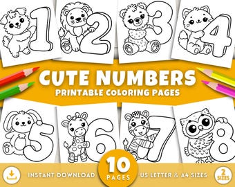 Toddler Coloring Pages for Kids & Preschoolers, Easy Animal Coloring Sheets, Cute Printable Activities, Digital Download for Toddlers, PDF