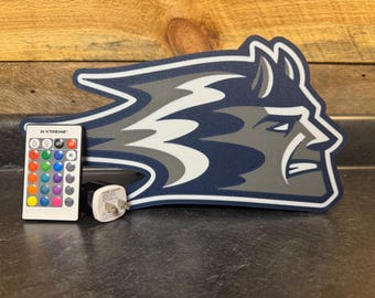 Letrero luminoso LED de los Stout Blue Devils