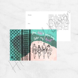 Cartão de felicitações, Debka, Debkeh, Dabke, Cartão de Dia dos Namorados, Imprimível, Para download, Download instantâneo, Amor palestino, Cartão de Dia dos Namorados para uma causa