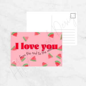 Je t'aime de l'écorce aux graines, carte postale téléchargeable, téléchargement immédiat, imprimable, cadeau de Saint-Valentin, cartes pour une cause