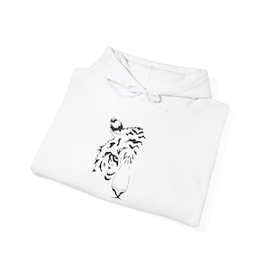 Tijgerprint, uniseks zware mix hoodie, gezellige streetwear, perfect voor casual dagen, dierenliefhebber cadeau, verjaardag, vakantiemode