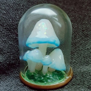 Tiny Glow in the Dark Mushroom Dome cloche