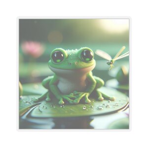 Lustige Frosch-Aufkleber, niedliches Tier-Dekor, Laptop-Aufkleber, Geschenk für Naturliebhaber, umweltfreundlich, Frosch-Liebhaber-Geschenk