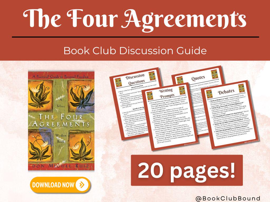 The Four Agreements by Don Miguel Ruiz: Book Club Guide with Questions, Activities, and Discussion Topics