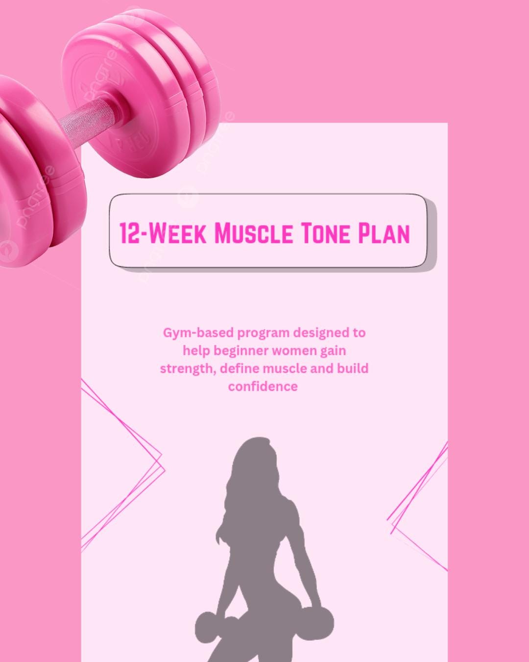 12-week Muscle Tone Plan for Women | Beginner Gym Workout (PDF) - Etsy