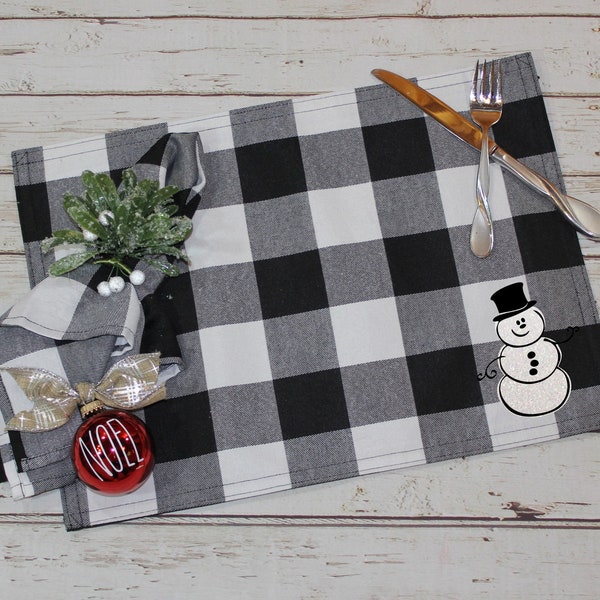 Buffalo Plaid Placemats Etsy
