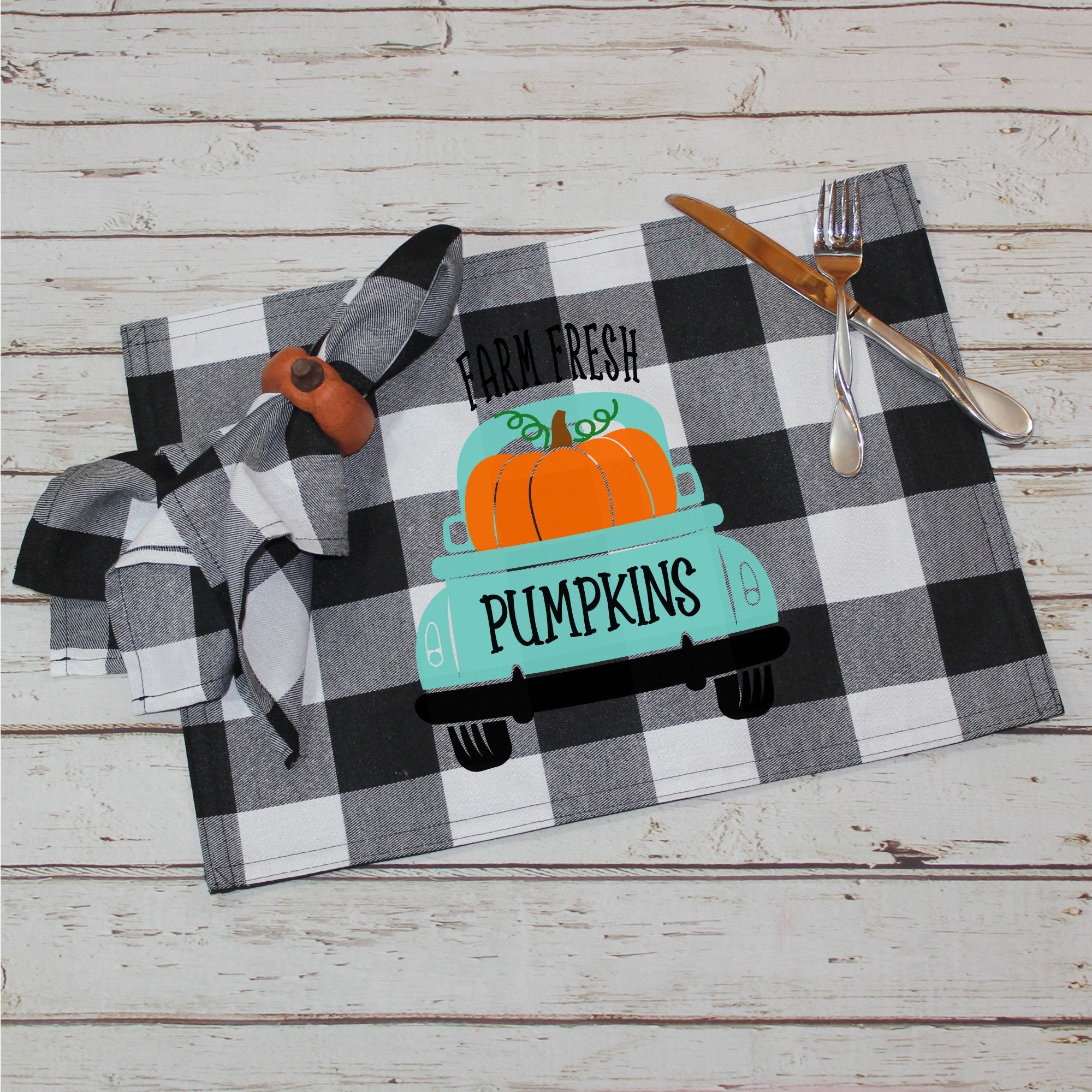 Farm Fresh Pumpkins Placemat Fall Placemat Thanksgiving Etsy