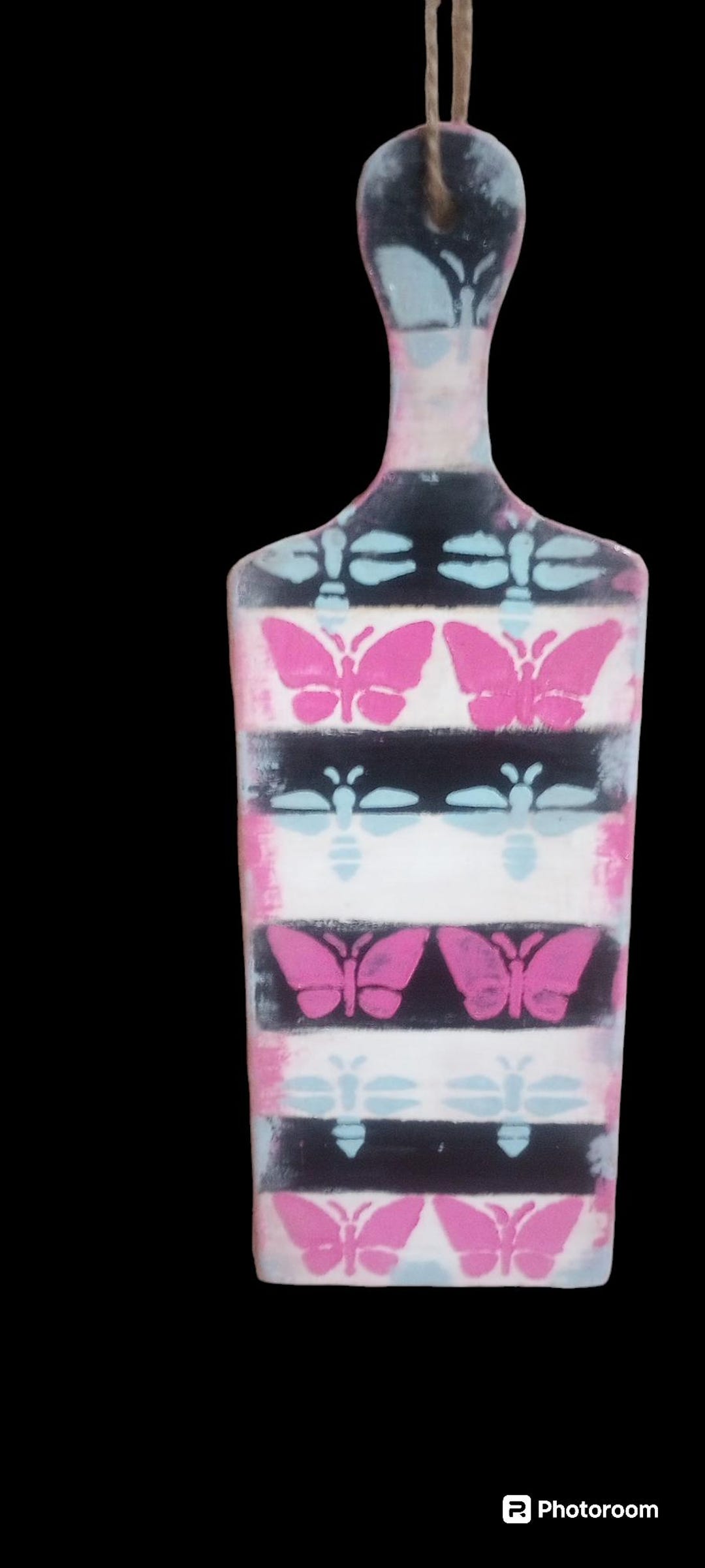 Bees and Butterflies Hanging Sign, Bees, Butterflies, Two Sided Wooden ...