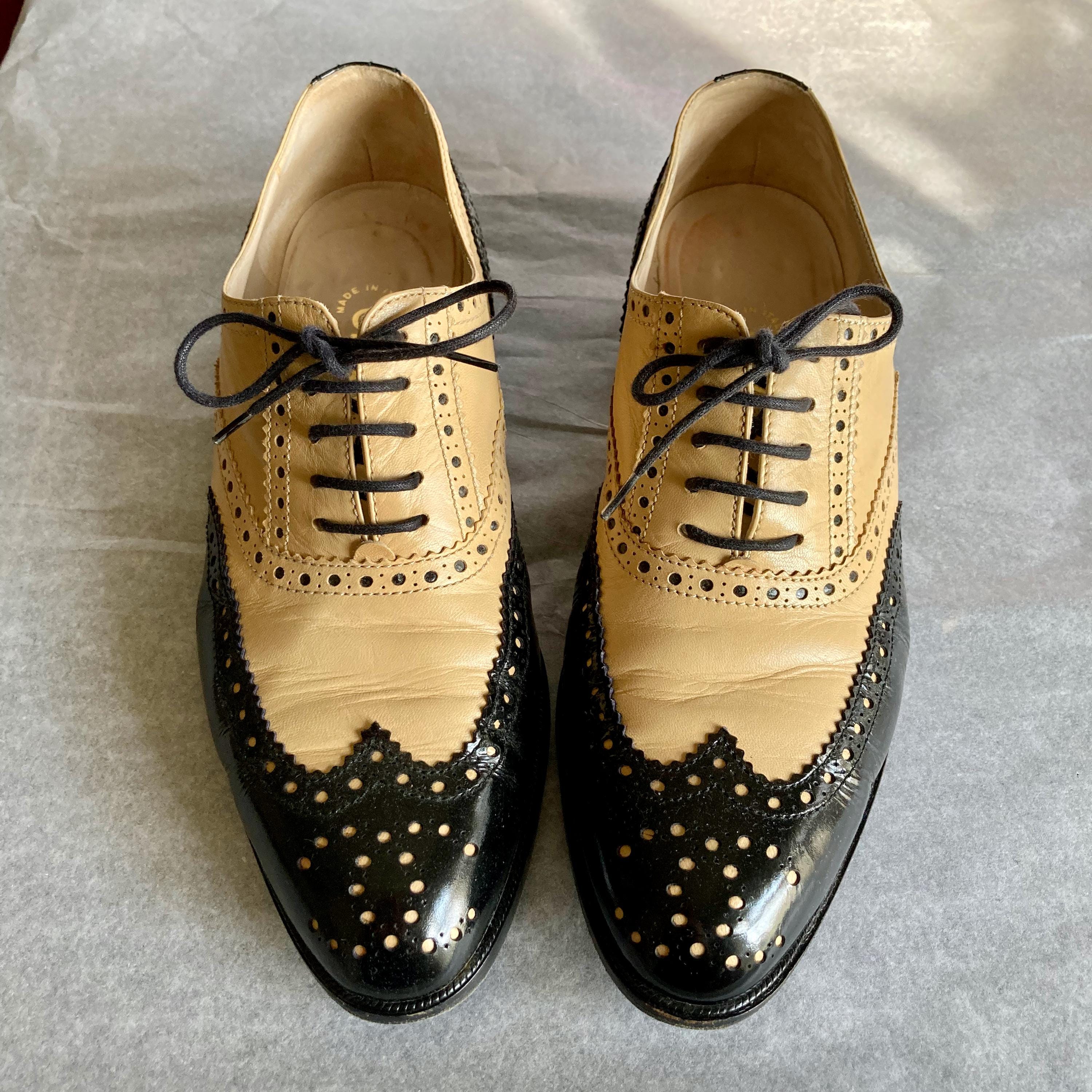Chanel Oxford Shoes - Etsy Canada Chanel Oxford Shoes - Etsy Canada