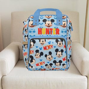 Mickey Mouse,Boy Diaper Bag,Personalized Diaper Bag,Personalized Gifts,Baby Shower,Baby Shower gifts,Baby Boy Gifts,preschool backpack