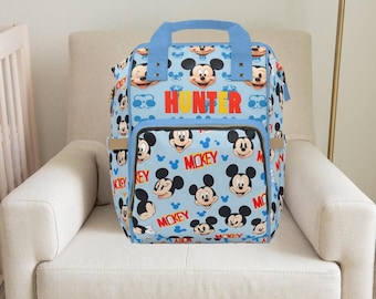 Mickey Mouse,Boy Diaper Bag,Personalized Diaper Bag,Personalized Gifts,Baby  Shower,Baby Shower gifts,Baby Boy Gifts,preschool backpack