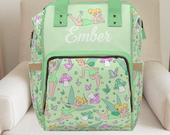 Whimsical Fairy Backpack, Disney Princess ,Tinkerbell,Bell,Fairy nursery,Baby girl diaper bag,Custom diaper bag,Baby Blanket,Girl Backpack,