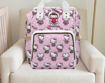 Hello kitty,Coquette,Personalized Backpack,Backpack, baby shower, baby shower gifts,mom gift,diaper bag,personalized gift ,baby gifts