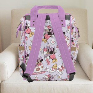 Minnie mouse,Daisy Duck,Disney gifts,Disney Backpack,Minnie mouse birthday,Minnie mouse baby shower ,baby blanket girl backpack image 2