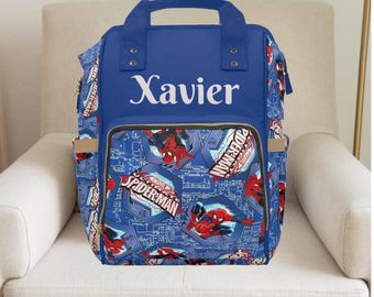 Spiderman,Marvel,Marvel theme,Disney,Disney Backpacks,Custom Diaper bag,Boy  diaper bag,toddler backpack,disney mom,expecting mom gifts