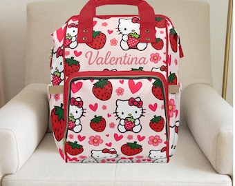 Hello Kitty,Hello Kitty diaper bag, Hello itty custom,girl diaper bag,diaper bag girl,girl backpack,custom diaper bag,baby shower gifts