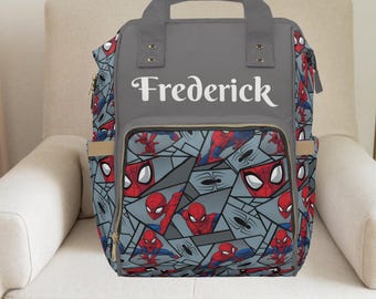 Spinne Rucksack,Spiderman,Spiderman Geschenk,Junge Windel Tasche, Benutzerdefinierte Wickeltasche, Baby Junge Geschenk personalisiert, Baby Decke, Kleinkind Rucksack