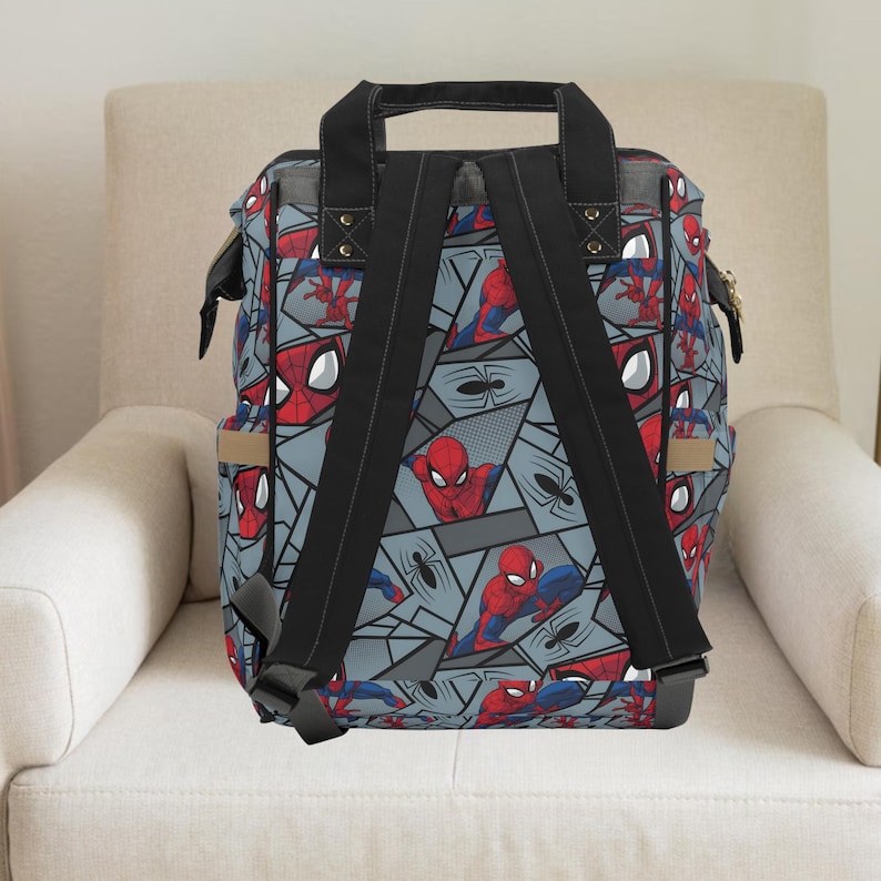 Spinne Rucksack,Spiderman,Spiderman Geschenk,Junge Windel Tasche, Benutzerdefinierte Wickeltasche, Baby Junge Geschenk personalisiert, Baby Decke, Kleinkind Rucksack Bild 6