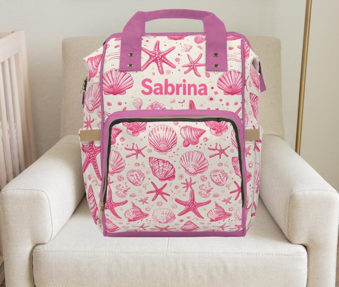 Ocean Bloom Multi-Function Diaper Backpack/Diaper Bag