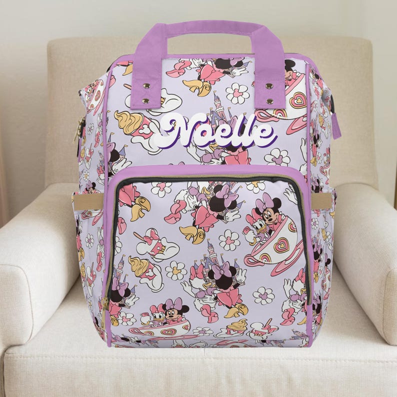 Minnie mouse,Daisy Duck,Disney gifts,Disney Backpack,Minnie mouse birthday,Minnie mouse baby shower ,baby blanket girl backpack With Custom Name