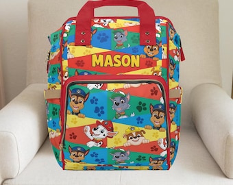 Paw Patrol, Paw Patrol Rucksack, Custom Paw Patrol, Disney, Jungen Wickeltasche, Custom Wickeltasche, Disney Rucksack, personalisiertes Baby Geschenk