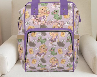 Rapunzel, Rapunzel Backpack,Disney Princess,Princess,Disney Gifts,Baby girl diaper bag,Custom diaper bag,Princess theme baby shower,
