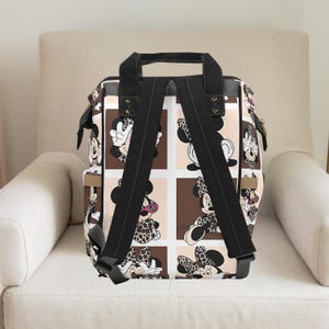 Minnie Mouse,Cheetah print backpack,cheetah print diaper bag Disney,girl diaper bag,custom diaper bag,Minnie mouse baby shower image 4