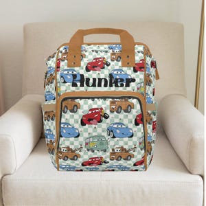 Cars diaper bag,disney backpack,Boy diaper bag, diaper bag,custom diaper bag,Mcqueen gifts, lightening mcqueen,Toddler Backpack