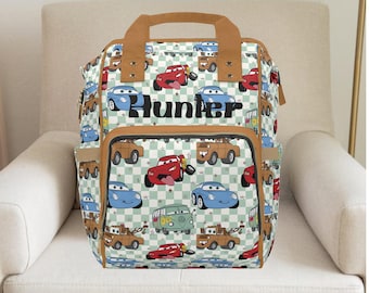 Cars Windeltasche, Disney-Rucksack, Jungen-Windeltasche, Windeltasche, benutzerdefinierte Wickeltasche, Mcqueen-Geschenke, Beleuchtungs- Mcqueen, Kleinkind-Rucksack