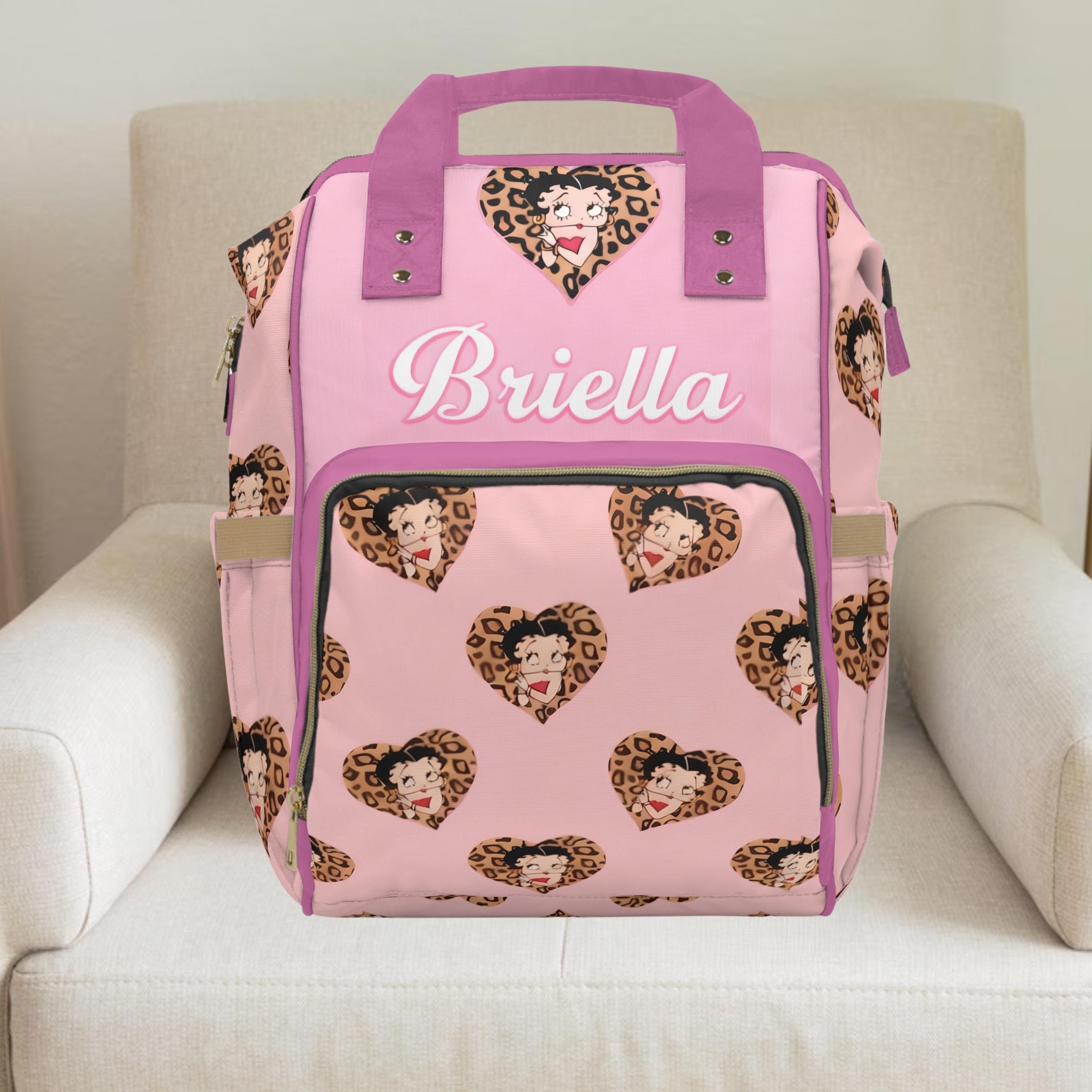 NEW Betty Boop Animal Print Medium Size Backpack Betty Boop ,betty Boop Backpack, Cheetah Print Backpack  main image 4