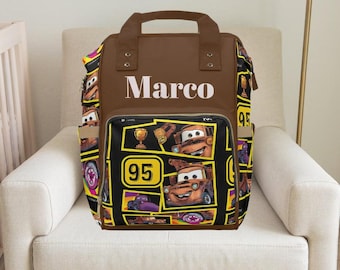Disney, Cars, Mater, Windeltasche für Jungen, Windeltasche nach Maß, Junge Babyparty, Kleinkind Rucksack, Junge Rucksack, Krankenhaustasche, neue Mutter Geschenk
