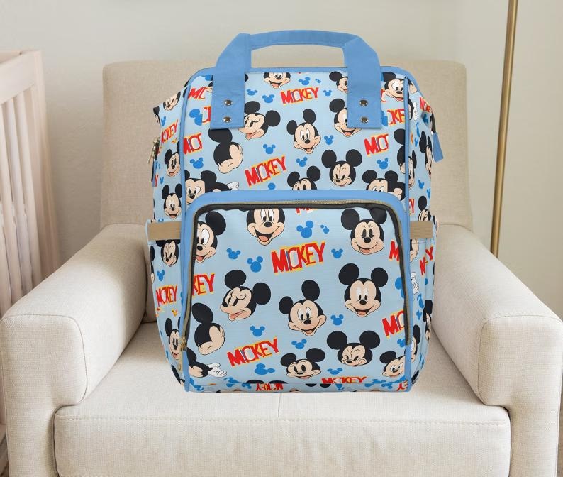 Mochila cambiador de Mickey Mouse para niño, mochila cambiador personalizada, regalos personalizados, baby shower, regalos para baby shower, regalos para bebé niño, mochila preescolar without custom