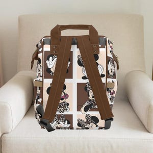 Minnie Mouse,Cheetah print backpack,cheetah print diaper bag Disney,girl diaper bag,custom diaper bag,Minnie mouse baby shower image 2