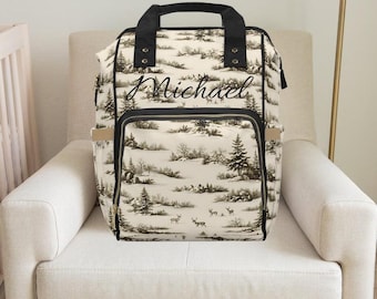 Vintage Boy Diaper Backpack: Personalized Western Hospital Bag